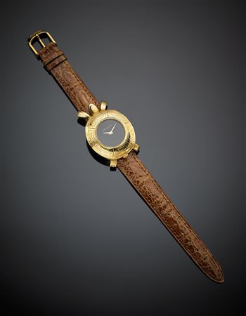 MARTA MARZOTTOOrologio "tartaruga" in oro giallo con cinturino in...