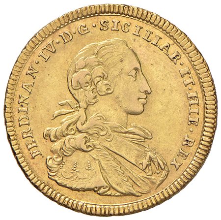 NAPOLI. Ferdinando IV (I periodo, 1759-1799).6 ducati 1768. MIR 354/1. Oro....
