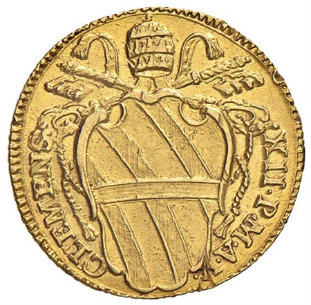 ROMA. Clemente XII (1730-1740).Scudo d'oro 1734/V, con al R/ LUMEN/RECTIS....