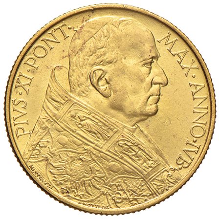 ROMA. Pio XI (1929-1939).100 lire 1933/1934. Pagani 616. Oro. qFDC