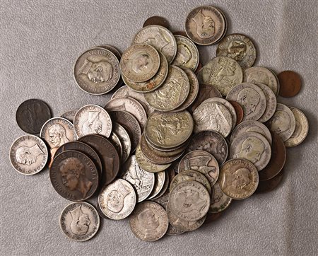 REGNO. Vittorio Emanuele III (1900-1946).59 monete in argento e 36 in rame....