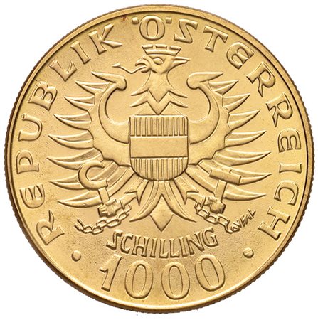 AUSTRIA. Repubblica.1000 scellini 976-1976. qFDC.