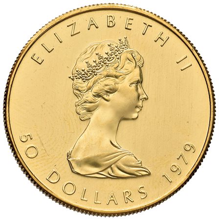 CANADA50 dollari 1979 in oro. qFDC.