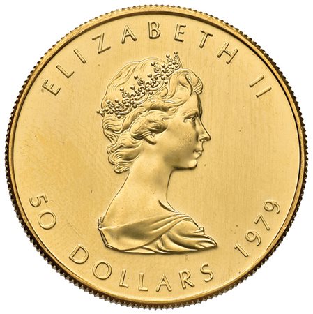 CANADA.50 dollari 1979 in oro. qFDC.