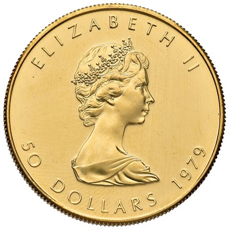 CANADA.50 dollari 1979 in oro. qFDC.