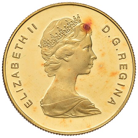 CANADA.100 dollari 1979 in oro. PROOF.