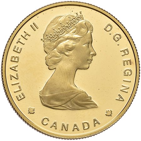 CANADA100 dollari 1985 in oro.PROOF. In elegante astuccio.