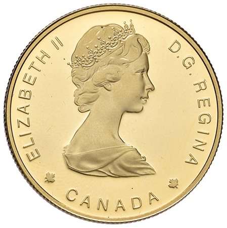 CANADA100 dollari 1988 in oro.PROOF. In elegante astuccio.