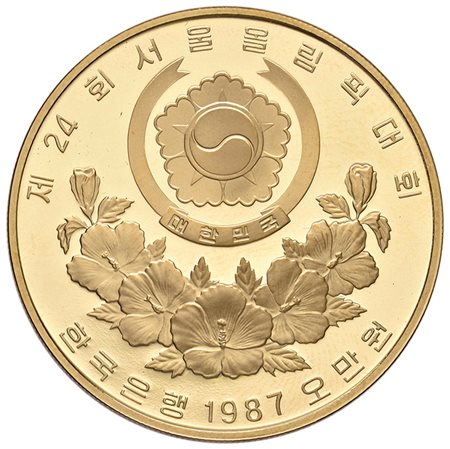 COREA DEL SUD.50.000 won 1987 in oro per la XXIV Olimpiade, Seul 1988. PROOF....