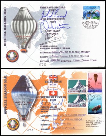 [SVIZZERA] 1998/1999"Orbiter II" e "Orbiter III", le due buste autografate da...