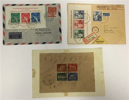 [GERMANIA] 1935/1950Lotto formato da 3 lettere del periodo, una affrancata...