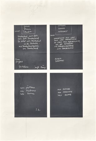Joseph Beuys (Krefeld 1921 - Düsseldorf 1986) Gletscher Schwamm Totenbett,...