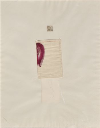 James Brown Composizione, 1994;Tecnica mista, Collage/tessuto, 62 x 49,5 cm...