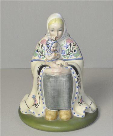 Helen Konig Scavini Madonna della neve, 1935 ca.;Porcellana dipinta, h. 32...