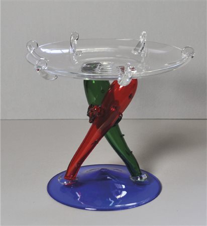 Luigi Serafini Aufsatzschale, 1991;Buntglas, Höhe 29 cm , Durchmesser 31,5...