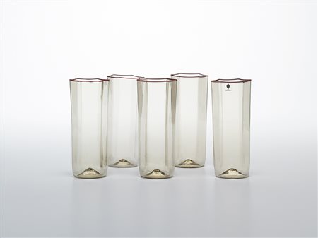 Carlo Scarpa (Venedig/Venezia 1906 - Sendai 1978) Set mit 5 Gläsern,...