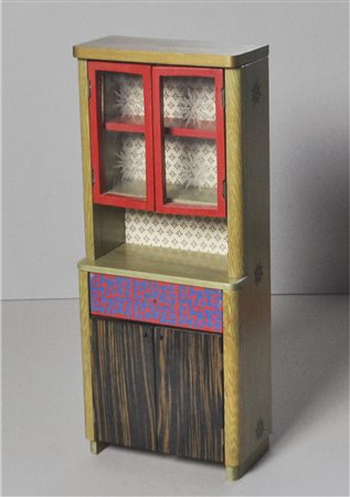 Alessandro Mendini Miniatur-Schaukasten " Vanicoro", 1995;Holz u. Glas, 38,5...