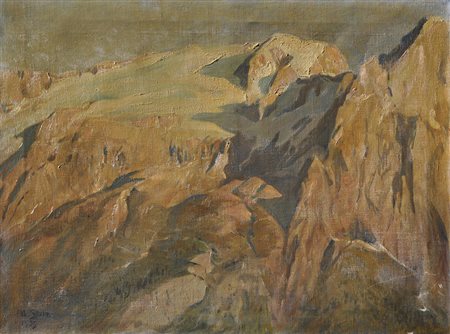 Albert Stolz (Bozen/Bolzano 1875– Marmolada;Öl auf Leinwand, 55 x 73 cm,...
