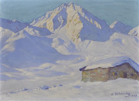 Leopold Scheiring (Nassereith 1884 – 1927) Roßkogel in den Stubaier Alpen,...