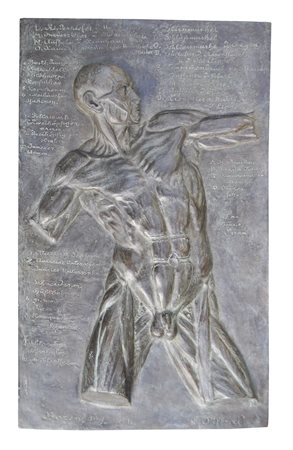 Piffrader Menschliche Figur, 1901;Bronzerelief, 71,5 x 44 cm Signiert u. datiert