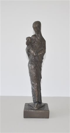 Hans Pontiller (Jenbach 1887 – Innsbruck 1970) Madonna mit Kind;Bronze...