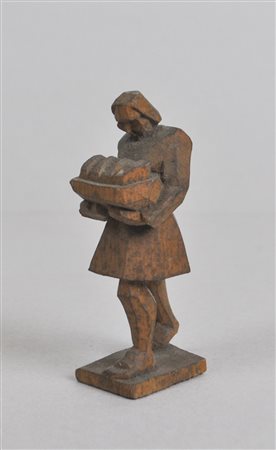 Franz Bacher Figur;Holz, Höhe 8 cm, Beschädigung am Kopf Signiert am Sockel