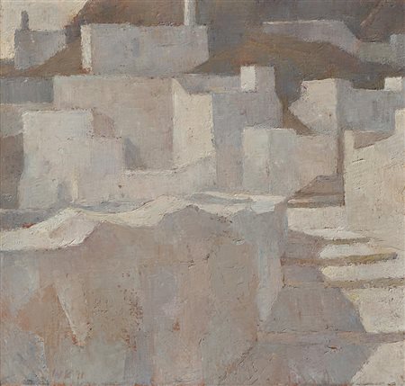 Wilfried Kirschl Akrotiri, Santorin, 1991;Öl auf Leinwand, 47,8 x 50 cm,...