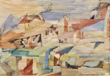 Alois Kuperion (Tarsch/Tarres 1891 – Meran/Merano 1966) Landschaft;Aquarell...