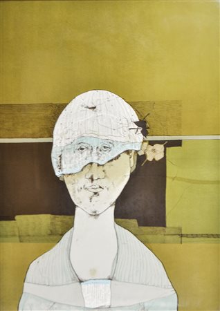 Karl Plattner Frau mit Schleier, 1976;Lithografie, 70 x 50 cm Signiert,...