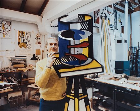 AURELIO AMENDOLA (1938) Roy Lichtenstein, 1973 Vintage C-print montata su...