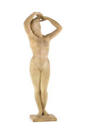 GIUSEPPE CASALINI Nudino, anni ‘20/’30 Scultura in terracotta, h. 39 cm Firma...