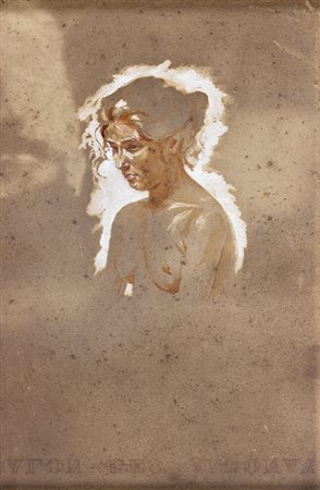 GIUSEPPE ROMAGNOLI Nudo femminile, 1900 Acquerello su carta, 22 x 14 cm