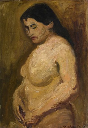 LUIGI MONTANARINI Nudo di donna, 1939 Olio su tela, 64 x 44,5 cm Firma e data...