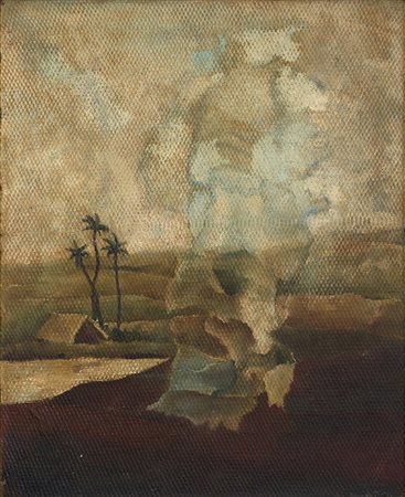 ENZO BENEDETTO Tagore, 1942 Olio su tela, 55 x 44,5 cm Firma in basso a...