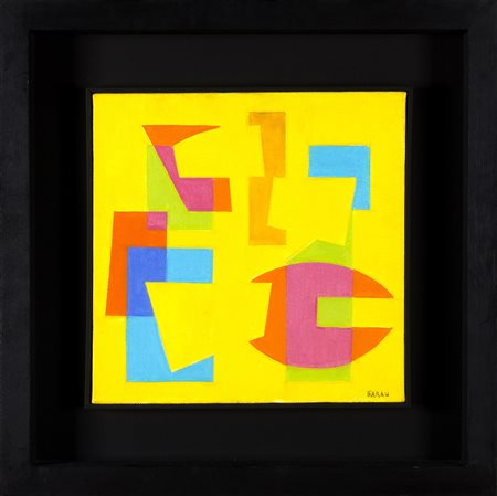 AUGUSTO GARAU Campo giallo, 1991 Olio su tela, 30 x 30 cm Firma, data e...