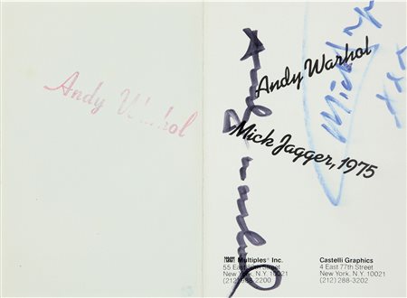 ANDY WARHOL Mick Jagger – Tickets, 1975 Dieci serigrafie a colori su carta,...