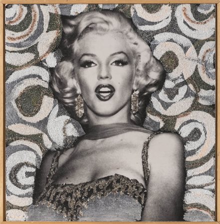 FRANCESCO BRUSCIA (1973) Marilyn, 2005 Acrilico, foglia d'argento, glitter e...