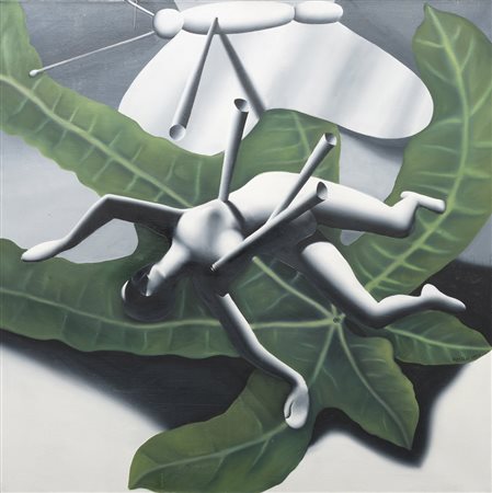 MARK KOSTABI (Los Angeles 1960) Hybrid Source Material, 1990 Olio su tela,...