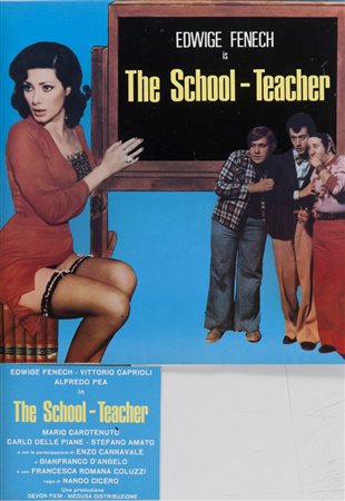 THE SCHOOL TEACHER - L'INSEGNANTE Bozzetto per la locandina del film del 1975...