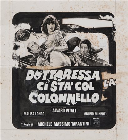 LA DOTTORESSA CI STA COL COLONNELLO Bozzetto per la locandina del film della...