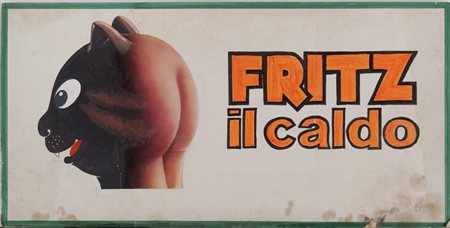 BOZZETTO PER IL MANIFESTO DEL FILM FRITZ IL CALDO, ANNI '70 Tecnica mista e...