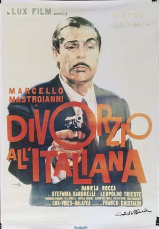 DIVORZIO ALL'ITALIANA Manifesto autografato e locandina del film del 1961...