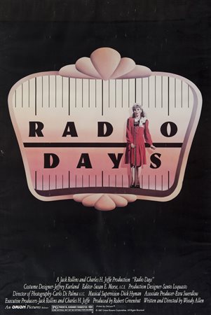 RADIO DAYS Manifesto del film del 1987 diretto da Woody Allen con Mia Farrow...