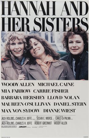 HANNAH AND HER SISTERS Manifesto del film del 1986 scritto, diretto e...