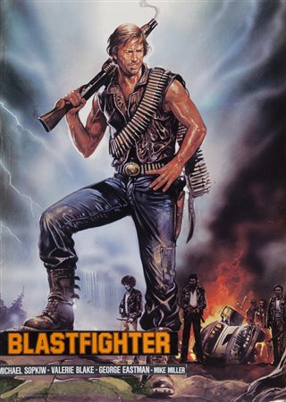 BLASTFIGHTER Bozzetto per la locandina del film del 1984 diretto da Lamberto...