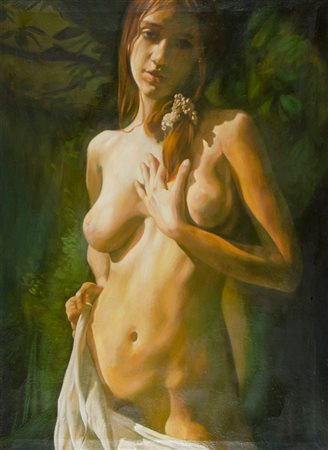 Pittore del '900 "Nudo di donna" cm. 75x55 - olio su tela Firmato b. a d.