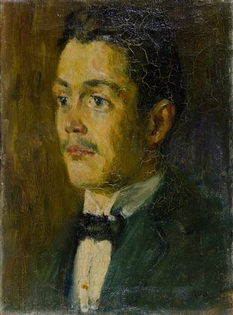 Umberto Veruda Trieste 1868-1904 "Ritratto" cm. 39x29 - olio su tela Firmato...