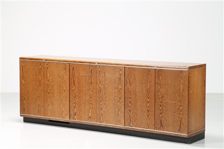 BORSANI OSVALDO (1911 - 1985) Credenza con mobile bar e frigo, in legno,...