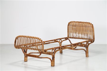 FRANCO ALBINI - FRANCA HELG Letto singolo in canna d’india, per Bonacina,...