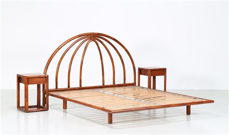 BONACINA 1889 Un letto e due comodini in bambu'. -. Cm 181,00 x 119,50 x...